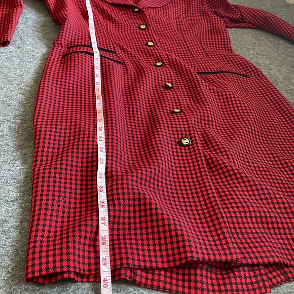 Vintage! 80s red & black professional dress, women size 12 - Picture 8 of 8